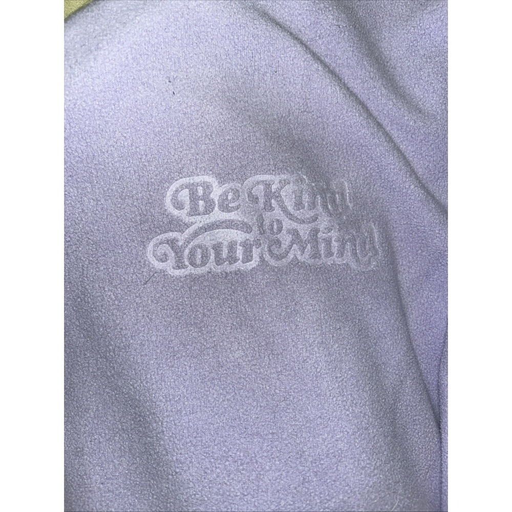 H&M "Be Kind To Your Mind" Hoodie Purple Men's Size XL Fuzzy Fleece Hoodie